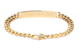 **NEW** - Always With You - Inside Engraved - 14k Gold Plated Cuban Link