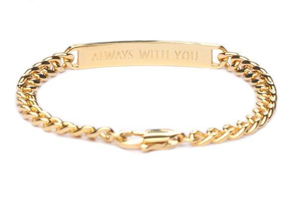 Always With You - Inside Engraved - 14k Gold Plated Cuban Link